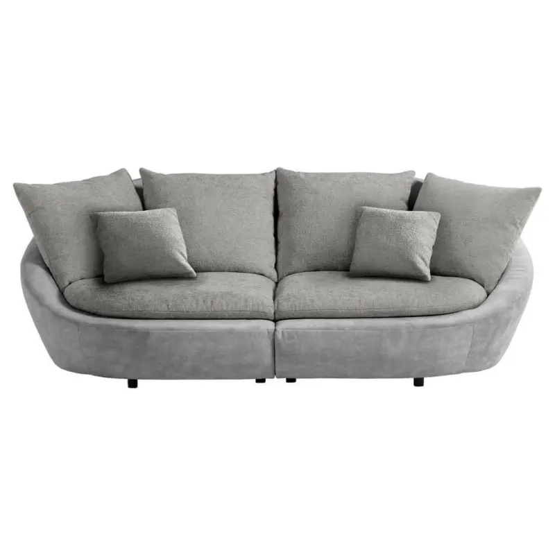 Bigsofa Maui in Chenille Hellgrau, Dunkelgrau