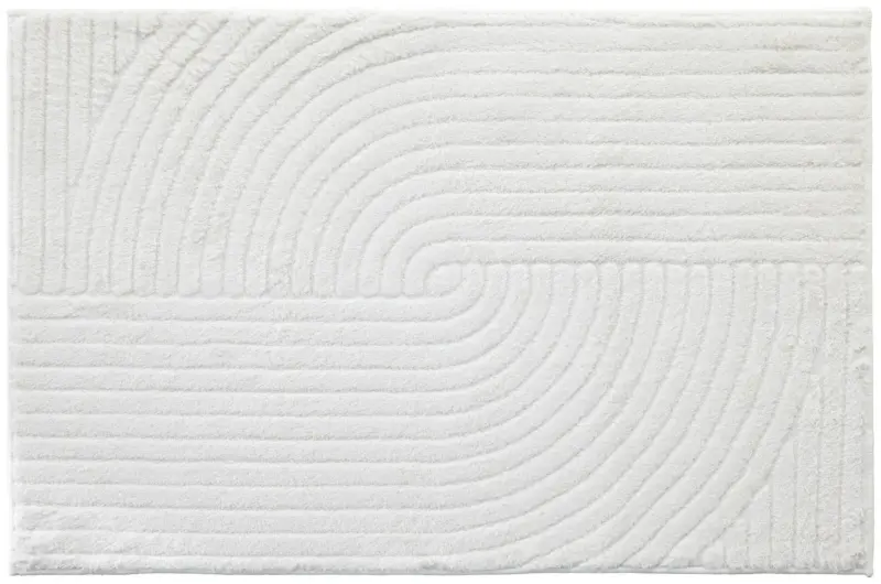 Badematte Retro Wei&szlig; ca. 60x90cm