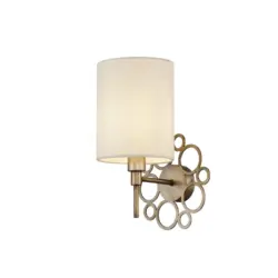Wandleuchte Anna Creme/Goldfarben max. 40 Watt Wandlampe