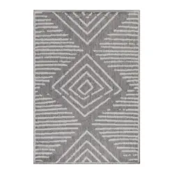 Flachwebeteppich Aruba Grau ca. 200x290cm