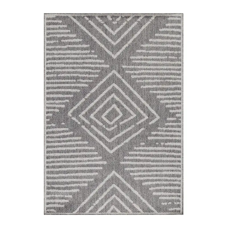 Flachwebeteppich Aruba Grau ca. 200x290cm