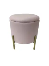 Hocker Logan Rosa mit Stauraum