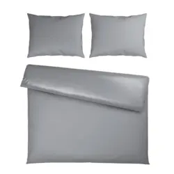 Bettw&auml;sche Xenia Uni XXL Silberfarben ca. 200x220cm