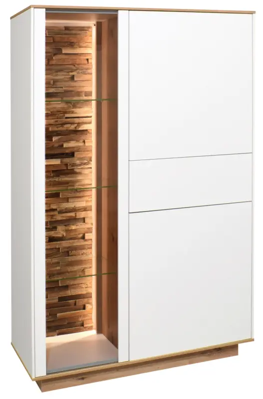 Highboard Halvar Wei&szlig;/Eiche Artisan