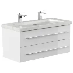 WASCHTISCHKOMBI Yamo, Wei&szlig; HG B: 100cm