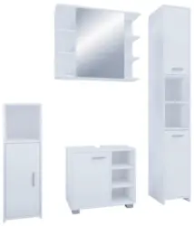 Badezimmer Zalo 4-tlg. ca. 140 cm Wei&szlig;