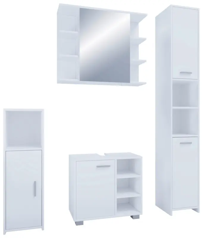 Badezimmer Zalo 4-tlg. ca. 140 cm Wei&szlig;