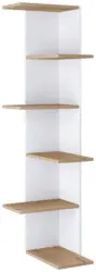 Eckregal BALOS XL Wei&szlig; ca. 37x140x37 cm
