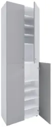 Schuhschrank LONA Grau/Wei&szlig; ca. 70x220x40 cm