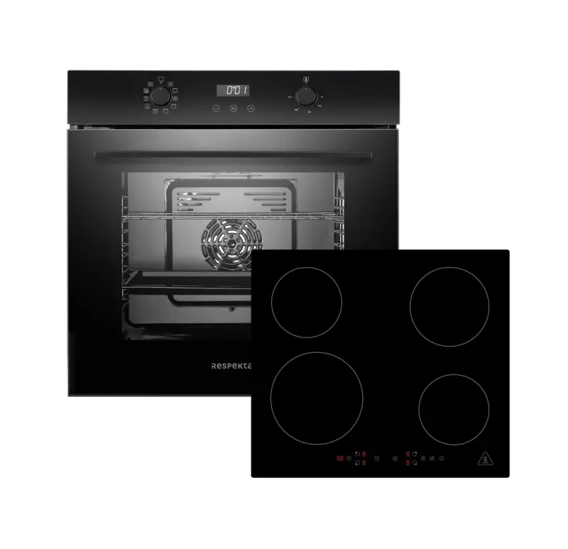 Backofenset ASET7004295l ca. 59,5/59,5/56,5 cm Schwarz