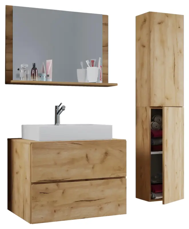 Badezimmer Lendas 4-tlg. ca. 94 cm Honigeiche