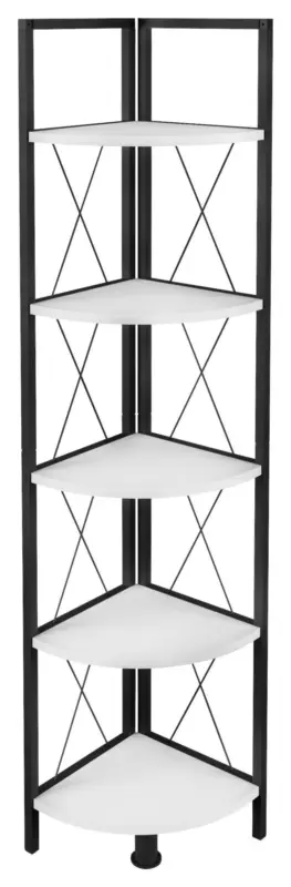 Eckregal INSASI 5 Schwarz/Wei&szlig; ca. 34x160x34 cm