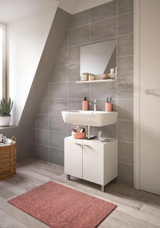 Badezimmer Boston 2-tlg. ca. 57 cm Wei&szlig;