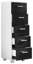 m&ouml;max Dornbirn - Ihr Trendm&ouml;belhaus in Dornbirn Highboard Zalo M ca. 30x94x30 cm Wei&szlig;/Schwarz