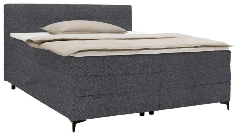 Boxspringbett Bari Anthrazit ca. 160x200cm