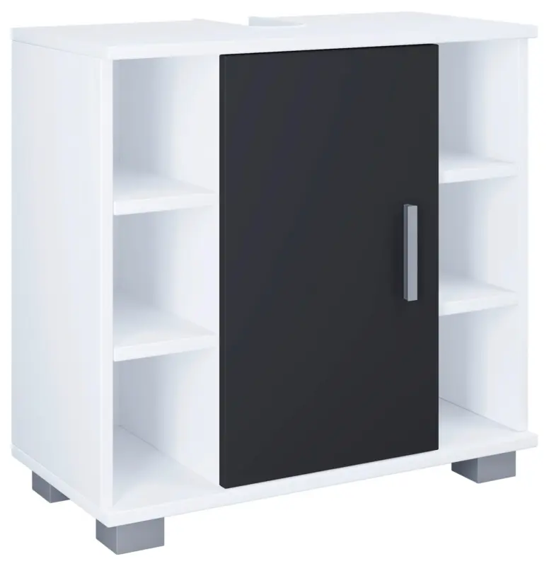 Waschbeckenunterschrank Zalo M ca. 60x58x30 cm Schwarz
