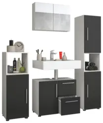 Badezimmer Flandu Wei&szlig;/Schwarz