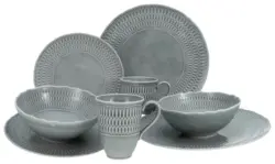 Kombiservice Sofia Stone in Grau, 8-teilig