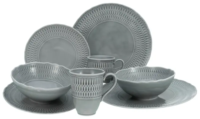 Kombiservice Sofia Stone in Grau, 8-teilig