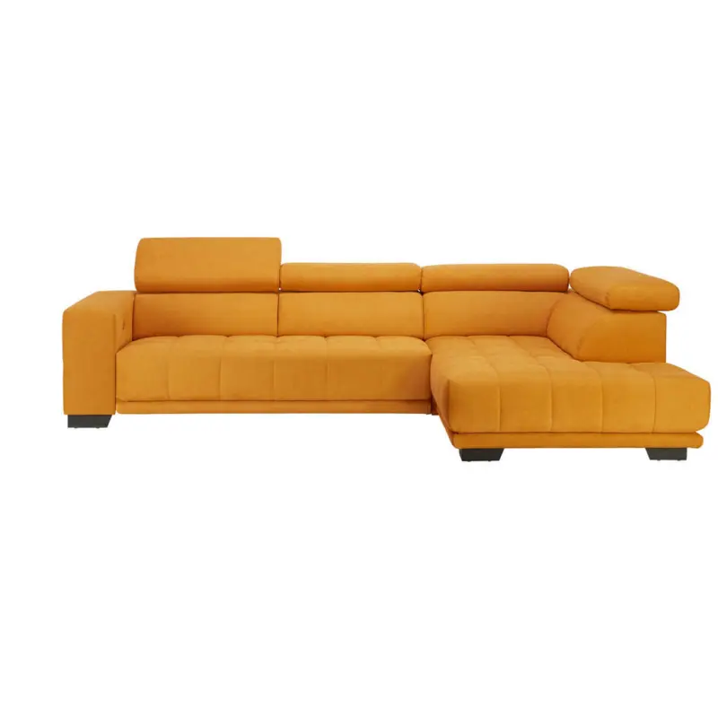Ecksofa in Mikrofaser Gelb 301/207 cm