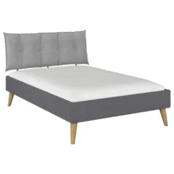 Bett 140/200 cm in Grau