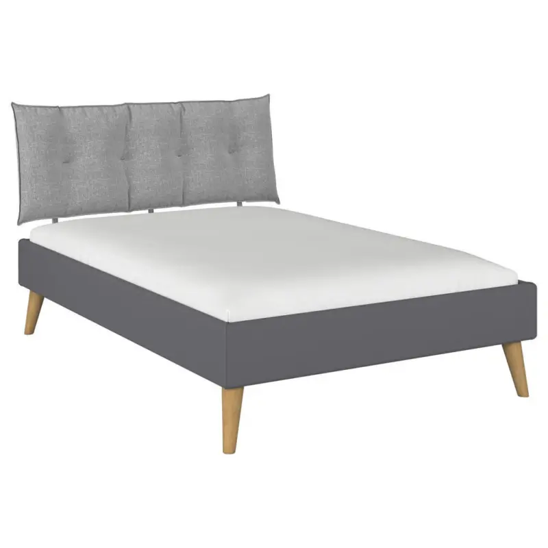 Bett 140/200 cm in Grau