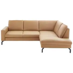 Ecksofa Beldomo Premium in Echtleder Currygelb 250/194 cm