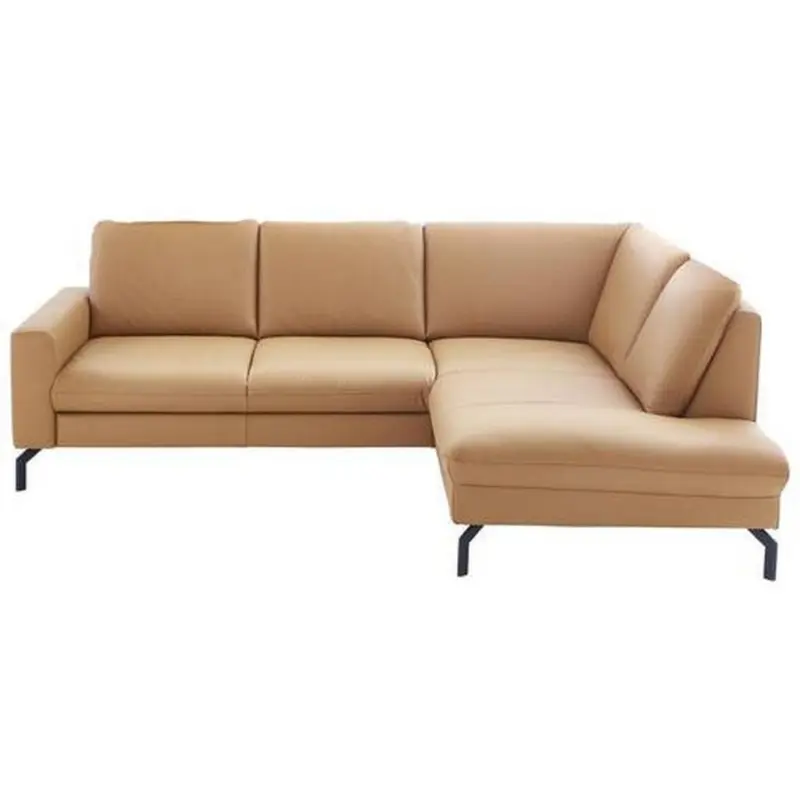 Ecksofa Beldomo Premium in Echtleder Currygelb 250/194 cm