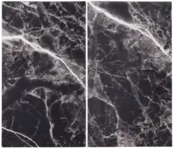 Herdabdeckplatte Marble in Schwarz/Marmor