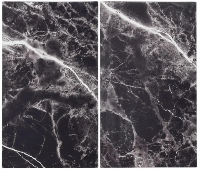 Herdabdeckplatte Marble in Schwarz/Marmor