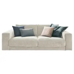 2-Sitzer-Sofa in Cord Wei&szlig;