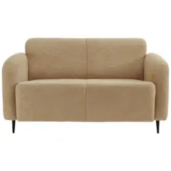 2-Sitzer-Sofa in Teddystoff Creme