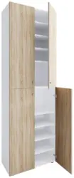 Schuhschrank LONA Wei&szlig; ca. 70x220x40cm