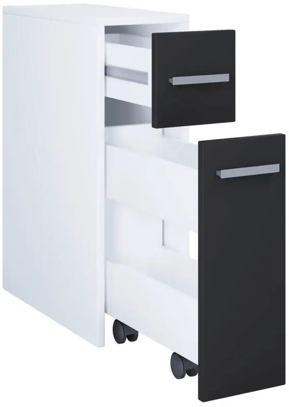 Unterschrank Zalo ca. 20x61x45 cm Wei&szlig;/Schwarz