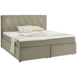 Boxspringbett 180/200 cm in Beige