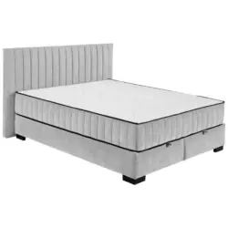 Boxbett 160/200 cm in Hellgrau