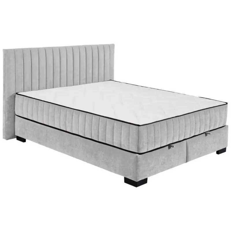 Boxbett 160/200 cm in Hellgrau