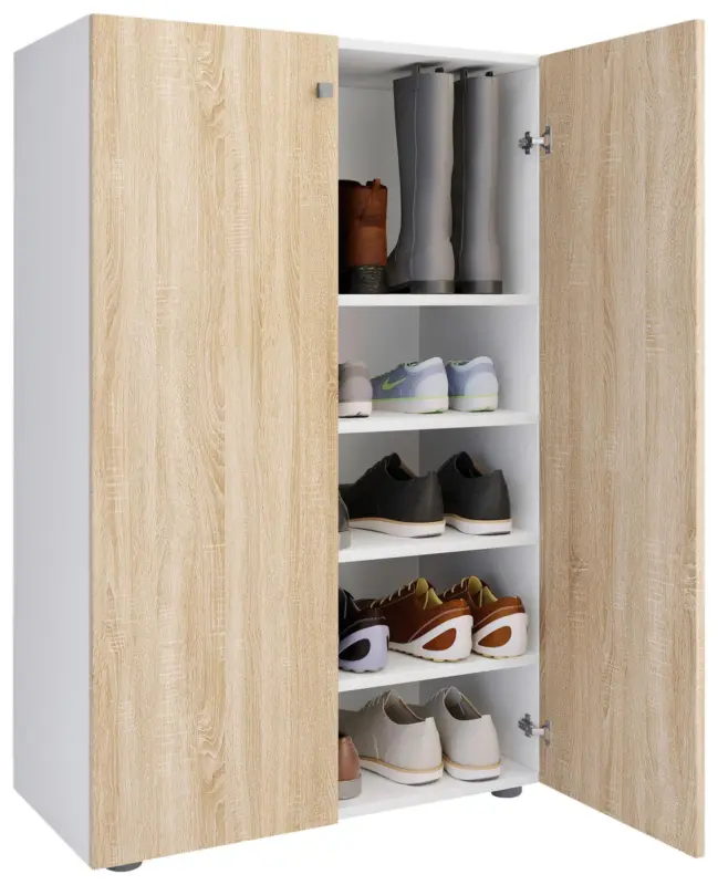 Schuhschrank LONA Wei&szlig;/ Sonoma Eiche ca. 70x110x39cm