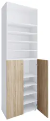 Schuhschrank LONA Wei&szlig;/ Sonoma Eiche ca.70x220x40cm