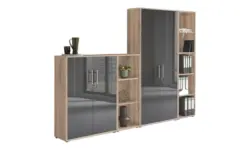 Aktenschrank Office Edition Sw Set 4 Sonoma Eiche/Wei&szlig;