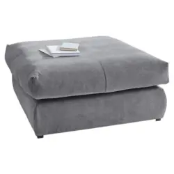 Hocker in Textil Dunkelgrau