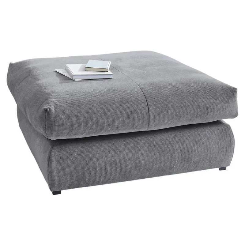 Hocker in Textil Dunkelgrau