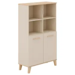 Regal 94,80/160,90/39,60 cm Naturfarben, Beige, Kaschmir