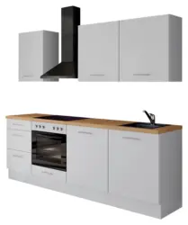 K&uuml;chenblock IBZ ohne Ger&auml;te ca. 230 cm Wei&szlig;