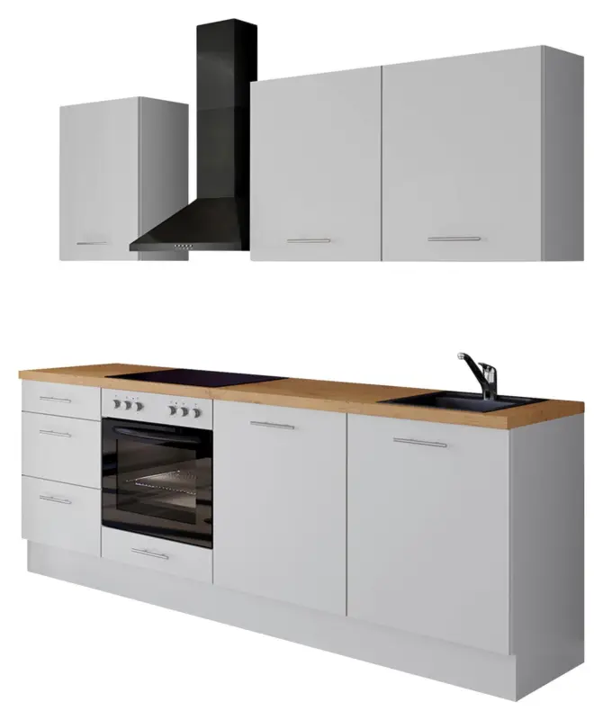 K&uuml;chenblock IBZ ohne Ger&auml;te ca. 230 cm Wei&szlig;