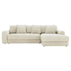 Ecksofa in Cord Creme 310/190 cm