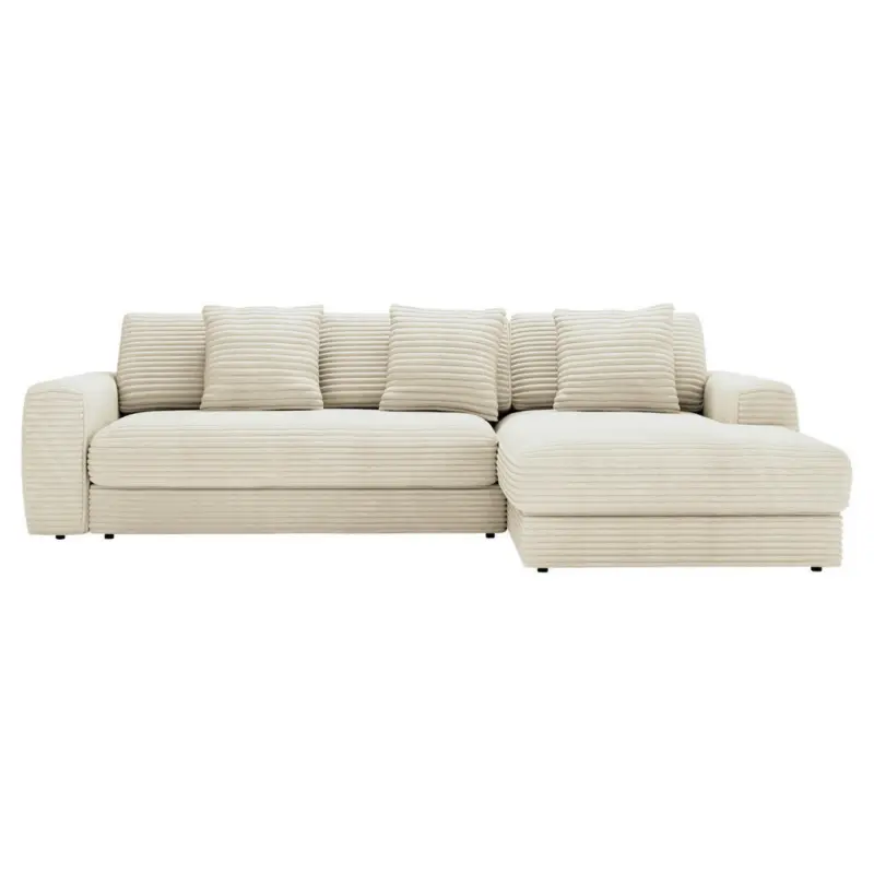 Ecksofa in Cord Creme 310/190 cm