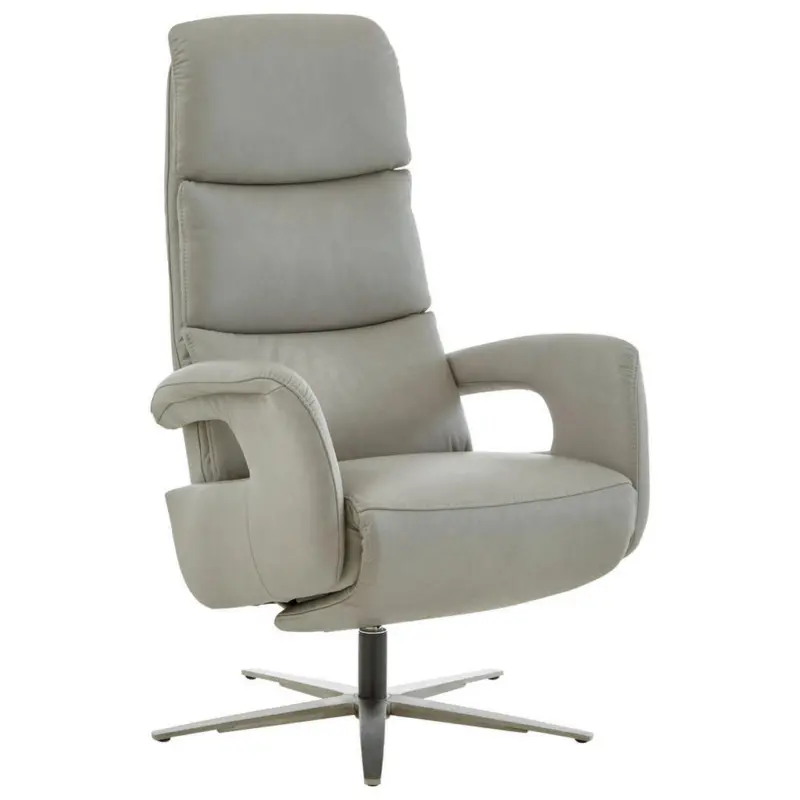 Relaxsessel in Leder Greige