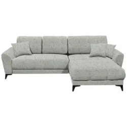 Ecksofa in Webstoff Hellgr&uuml;n