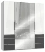 m&ouml;max Dornbirn - Ihr Trendm&ouml;belhaus in Dornbirn Dreht&uuml;renschrank Level 36D ca. 200 cm Wei&szlig;/Graphit